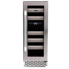 Whynter Elite 17 Bottle Seamless Stainless Steel Door Dual Zone Built-in Wine Refrigerator