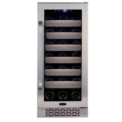 Whynter Elite 33 Bottle Seamless Stainless Steel Door Single Zone Built-in Wine Refrigerator