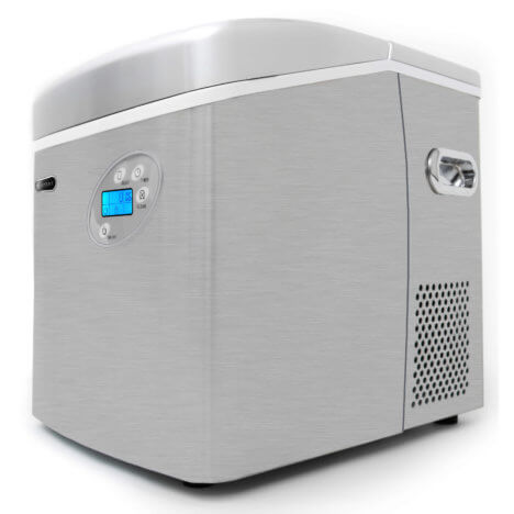 Whynter Portable Ice Maker with 49lb Capacity Stainless Steel with Water Connection